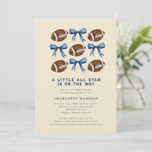 Little All Star Football en Bows Baby shower Kaart