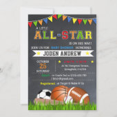 Little All Star Sports Baby shower Uitnodiging (Voorkant)