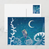 Little Amethyst Owl Briefkaart (Voorkant / Achterkant)