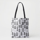 Little Amsterdam Houses Dutch Canal House black Tote Bag (Voorkant)