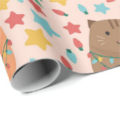Little and cute Christmas Kitten Cadeaupapier (Rol Hoek)