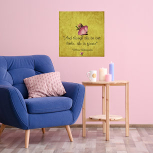 Little and Fierce Shakespeare Butterfly Poster