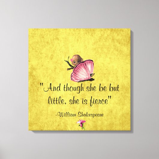 Little and Fierce Shakespeare Wrapped Canvas (Voorkant)