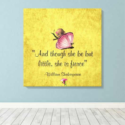 Little and Fierce Shakespeare Wrapped Canvas (Insitu (Houten vloer))