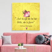 Little and Fierce Shakespeare Wrapped Canvas Afdruk (Insitu (Woonkamer))