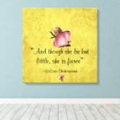 Little and Fierce Shakespeare Wrapped Canvas Afdruk (Insitu (Houten vloer))