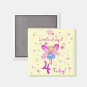 Little Angel 4th Verjaardag T-shirts en geschenken Magneet (Voorkant / Achterkant)