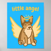 "Little Angel" Angelic Corgi Poster (Voorkant)