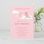 Little Angel Baby shower Invitation Kaart (Staand voorkant)