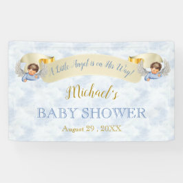 Little Angel Blue Wings Shower Banner
