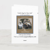 Little Angel Christmas Pug Kaart (Achterkant)