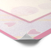 Little Angel Girl met Pink Flowers Poster (Hoek)