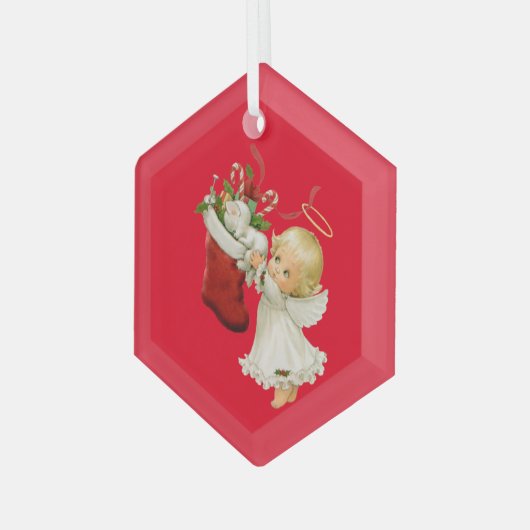 Little Angel Kerstglas Ornament (Voorkant links)