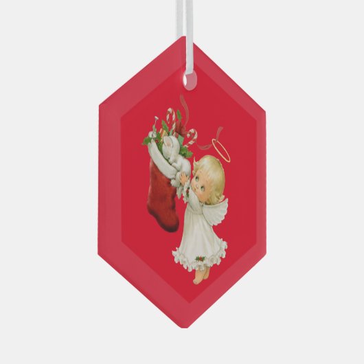 Little Angel Kerstglas Ornament (Voorkant Rechts)