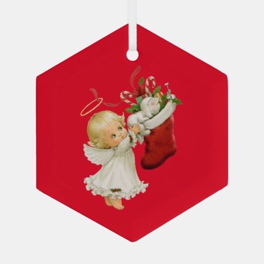 Little Angel Kerstglas Ornament (Achterkant)