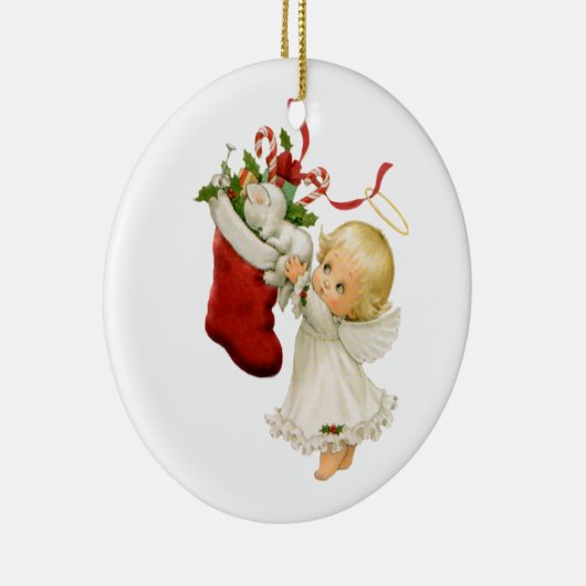 Little Angel-kerstversiering Keramisch Ornament (Rechts)