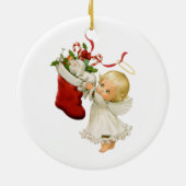 Little Angel-kerstversiering Keramisch Ornament (Achterkant)