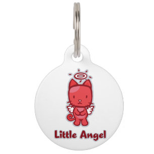 Little Angel... kleine duivel Kitty Cat Cartoon Huisdierpenning