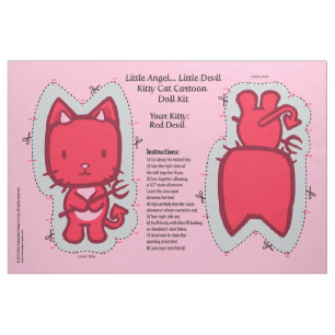 Little Angel... kleine duivel Kitty Cat Doll Kit Stof