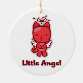 Little Angel... kleine duivelversieringen Keramisch Ornament (Achterkant)