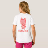 "Little Angel...Little Devil" Meisjes T-shirt (Achterkant volledig)