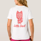 "Little Angel...Little Devil" Meisjes T-shirt (Achterkant)