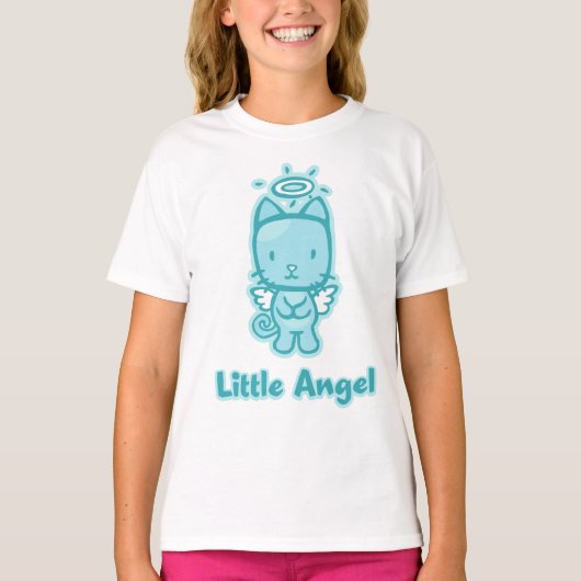 "Little Angel...Little Devil" Meisjes T-shirt (Voorkant)