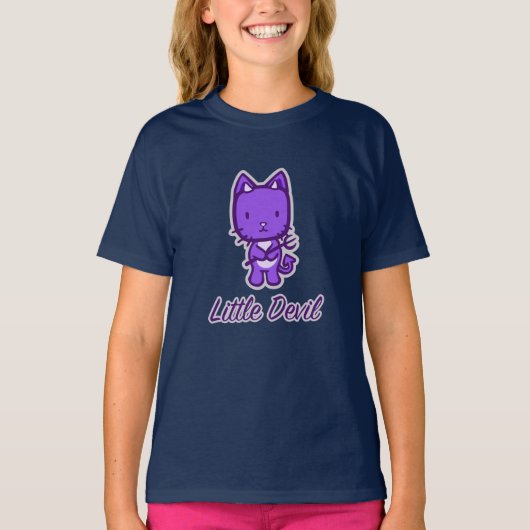 "Little Angel...Little Devil" Meisjes T-shirt (Voorkant)