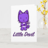 "Little Angel...Little Devil" Wenskaarten Kaart (Gele Bloem)