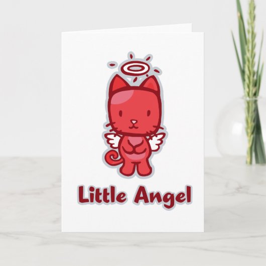 "Little Angel...Little Devil" Wenskaarten Kaart (Voorkant)