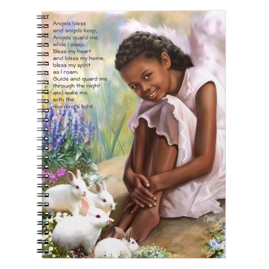 Little Angel met Bunnies Easter Gift Notitieboek (Voorkant)