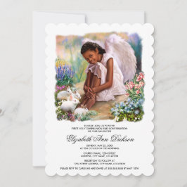 Little Angel met Bunnies Heilige Communie Kaart