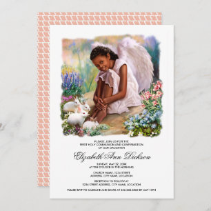 Little Angel met Bunnies Heilige Communie Kaart