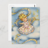 Little Angel met haar Harp Briefkaart (Voorkant / Achterkant)