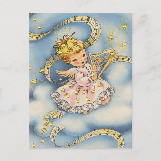 Little Angel met haar Harp Briefkaart (Voorkant)
