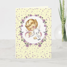 Little Angel met Lamb.Christelijke PaasKaarten Feestdagen Kaart