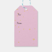 Little Angel met Teddy Bear Afrocentric Kerstmis Cadeaulabel (Achterkant)