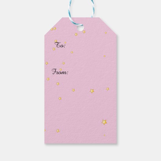 Little Angel met Teddy Bear Afrocentric Kerstmis Cadeaulabel (Achterkant)