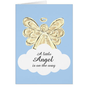 Little Angel on the Way Baby shower Kaart