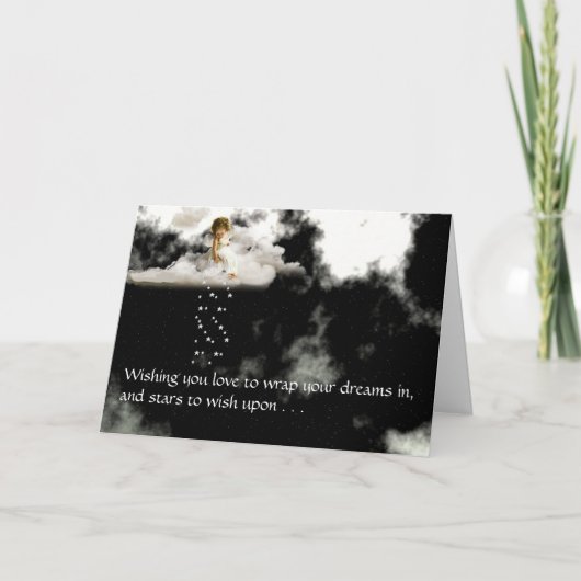 Little Angel op een Cloud Valentijn Feestdagen Kaart (Voorkant)