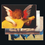 LITTLE ANGEL SPELEN LUTE Muziek maken Cherub Wrap Inpakpapier Vel<br><div class="desc">Renaissance Meesterwerken,  engelen van Rosso Fiorentino en Raffaello Sanzio.</div>