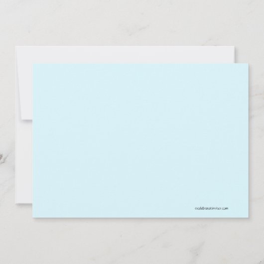 Little Angel Stick Figuur Birthday Invitation Kaart (Achterkant)