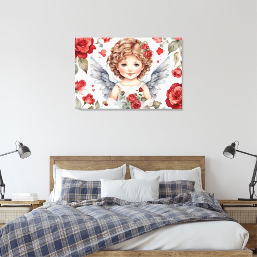Little angel stretched canvas Print (Insitu (Slaapkamer))