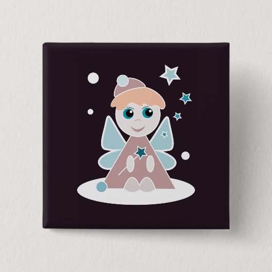 Little Angel Vierkante Button 5,1 Cm (Voorkant)