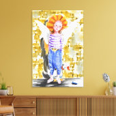 Little Angel - Waterverf Canvas Afdruk (Insitu (Woonkamer))