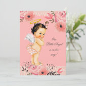 Little Angel Waterverf Flowers Baby shower Kaart (Staand voorkant)
