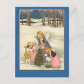 Little Angels in Snow Holiday Greeting Kaarten Feestdagenkaart (Voorkant)