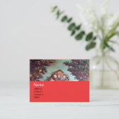 LITTLE ANGELS MONOGRAM antiek blauw rood geel Visitekaartje (Staand voorkant)