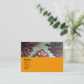 LITTLE ANGELS MONOGRAM antiek blauw rood geel Visitekaartje (Staand voorkant)