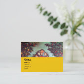 LITTLE ANGELS MONOGRAM antiek blauw rood geel Visitekaartje (Staand voorkant)